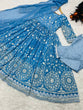 Load image into Gallery viewer, Designer Sky Blue Color Thread Work Gown Clothsvilla