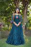 Designer Teal Blue Color Gown With Koti Clothsvilla
