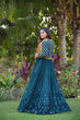 Load image into Gallery viewer, Designer Teal Blue Color Gown With Koti Clothsvilla