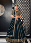Designer Teal Blue Color Sequence Thread Work Lehenga Choli With Belt Clothsvilla