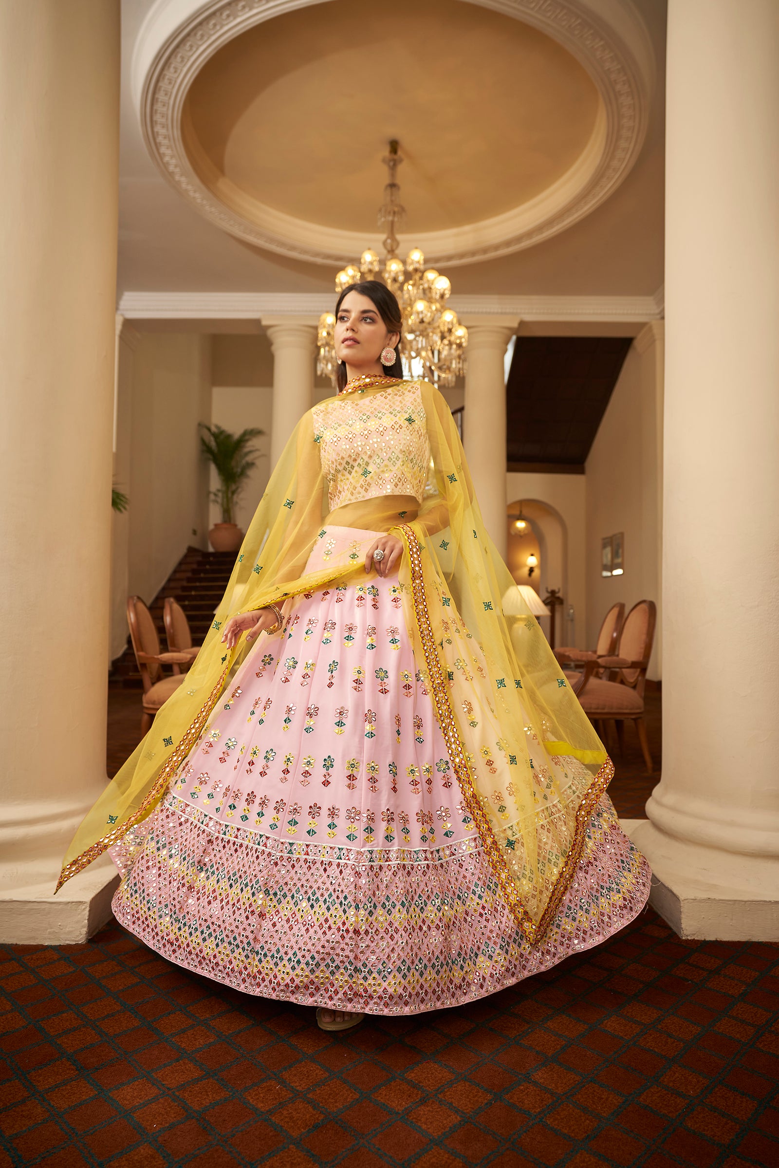 Designer Wedding Lehenga Choli For Women Party Wear Bollywood Lengha Sari,Indian Wedding Bridesmaids Dress Bridal Wedding Skirts Girlish ClothsVilla