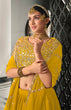 Load image into Gallery viewer, Designer Yellow Color Sequence Thread Work Lehenga Choli With Belt Clothsvilla