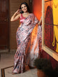 Load image into Gallery viewer, Pink Color Floral Printed Japan Satin Saree Clothsvilla
