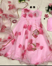 Load image into Gallery viewer, Digital Printed Pink Color Organza Anarkali Gown Clothsvilla