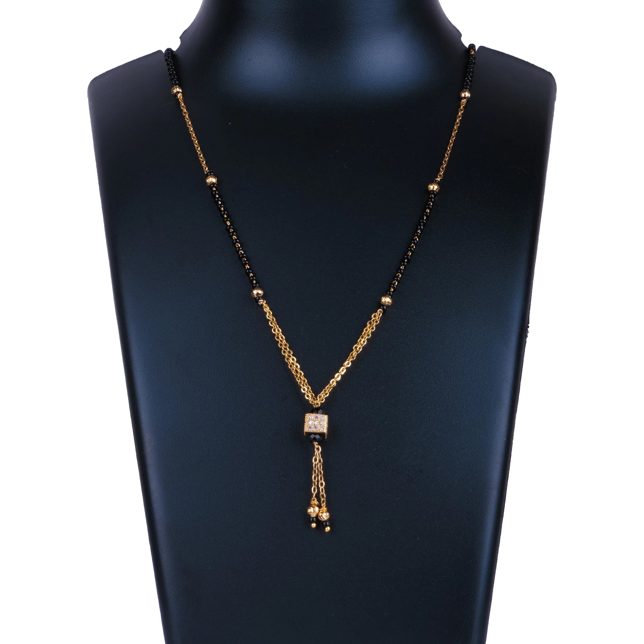 Double Layer Chain With Dimond Pendent For Women And Girls Brass Alexandrite Brass Pendant ClothsVilla Main image