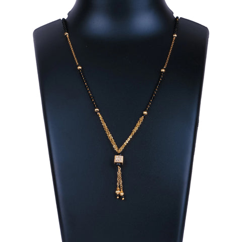 Double Layer Chain With Dimond Pendent For Women And Girls Brass Alexandrite Brass Pendant ClothsVilla Main image