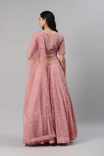 Load image into Gallery viewer, Dusty Peach Velvet Exclusive Traditional Look Lehenga Choli ClothsVilla.com