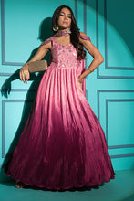 Load image into Gallery viewer, Dusty Pink Exclusive Embroidered all Size Stitched Gown Collection ClothsVilla.com