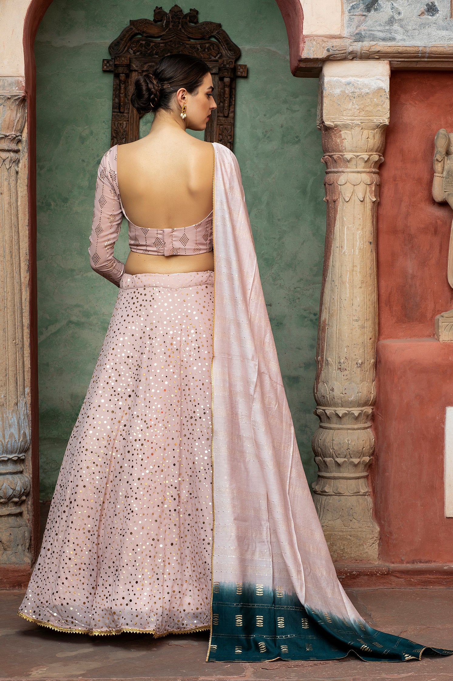 Dusty Pink Lehenga Choli For Women Designer Bollywood Trending Sequence Embroidery Work Lengha choli, Wedding Bridal Lahanga, Party Wear Dress ClothsVilla