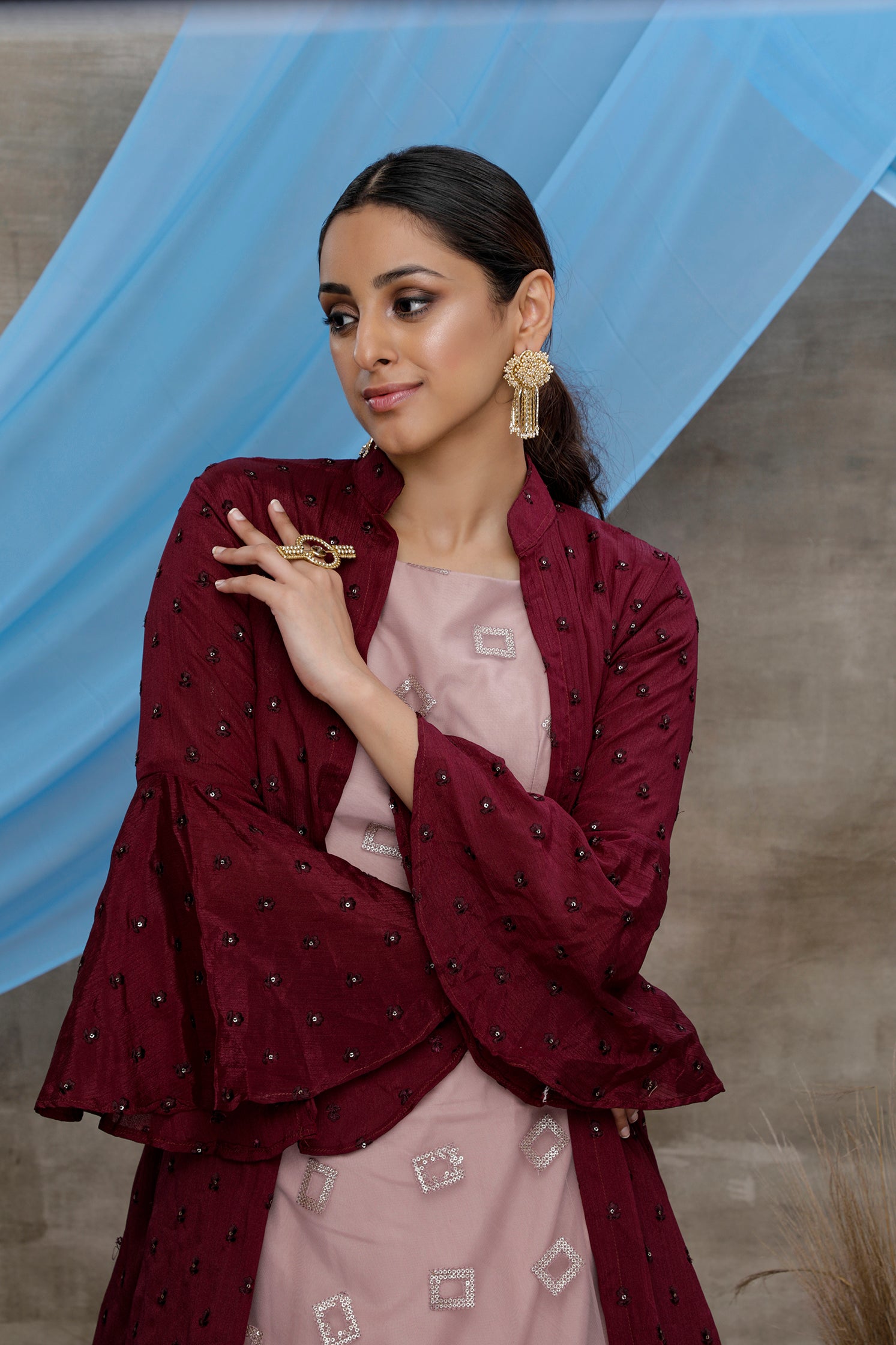Dusty Pink Lehenga Choli With Designer Koti And Thread With Sequence Embroidered Work Bridesmaid, Wedding, Party, Bollywood Designer Lehenga ClothsVilla