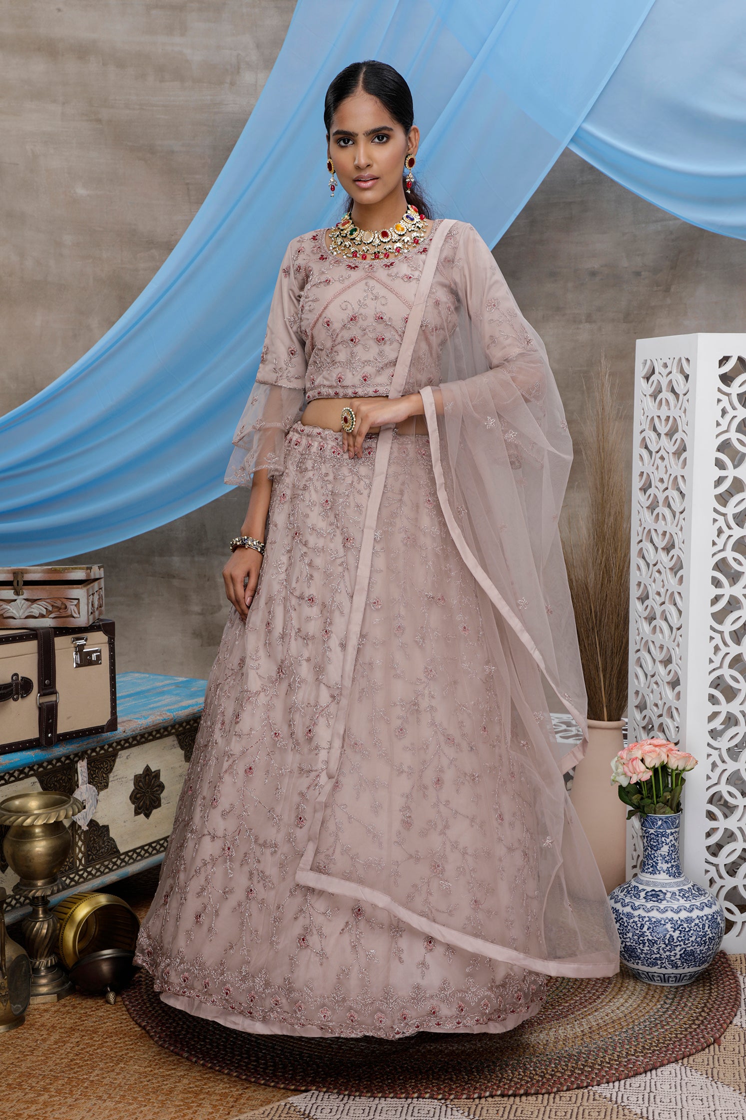 Dusty Purple Lehenga choli For women,wedding bridal wear lengha choli custom made party wear, Bollywood Style ClothsVilla