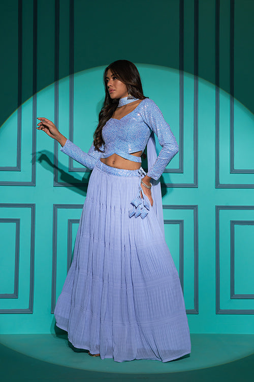 New Party Wear Bollywood Style Different Color Georgette Lehenga Choli Collection ClothsVilla.com