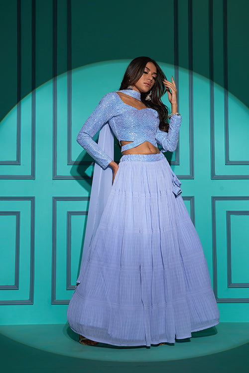 New Party Wear Bollywood Style Different Color Georgette Lehenga Choli Collection ClothsVilla.com
