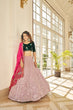 Load image into Gallery viewer, Dusty Pink Georgette Thread With Sequince Embroidered Lehenga Choli ClothsVilla.com