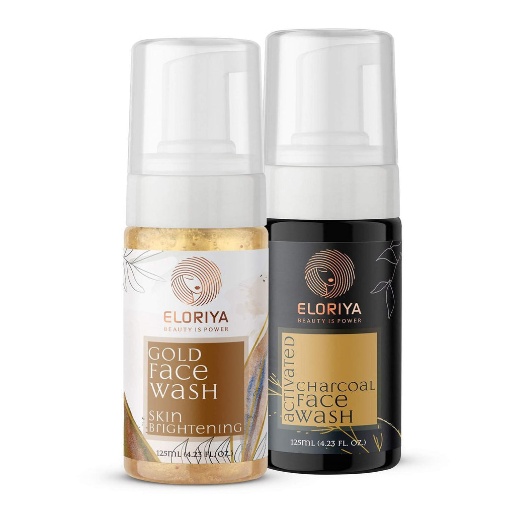 ELORIYA Gold and Activated Charcoal Face Wash Combo ELORIYA