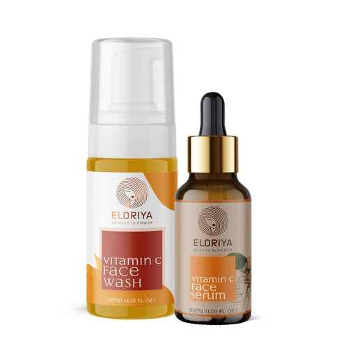 ELORIYA Vitamin C Face Wash, 125 Ml + Vitamin C Face Serum, 30 Ml ELORIYA