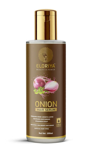 ELORIYA Onion Hair Serum for Strong and Frizz-Free Hair for Instant Smoothing, Repairing and Shining, 100 ml ELORIYA