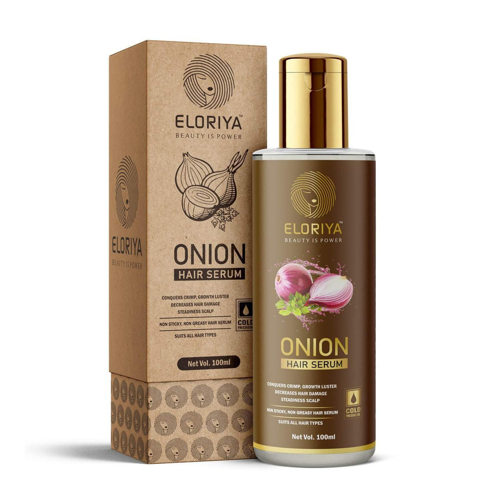 ELORIYA Onion Hair Serum for Strong and Frizz-Free Hair for Instant Smoothing, Repairing and Shining, 100 ml ELORIYA