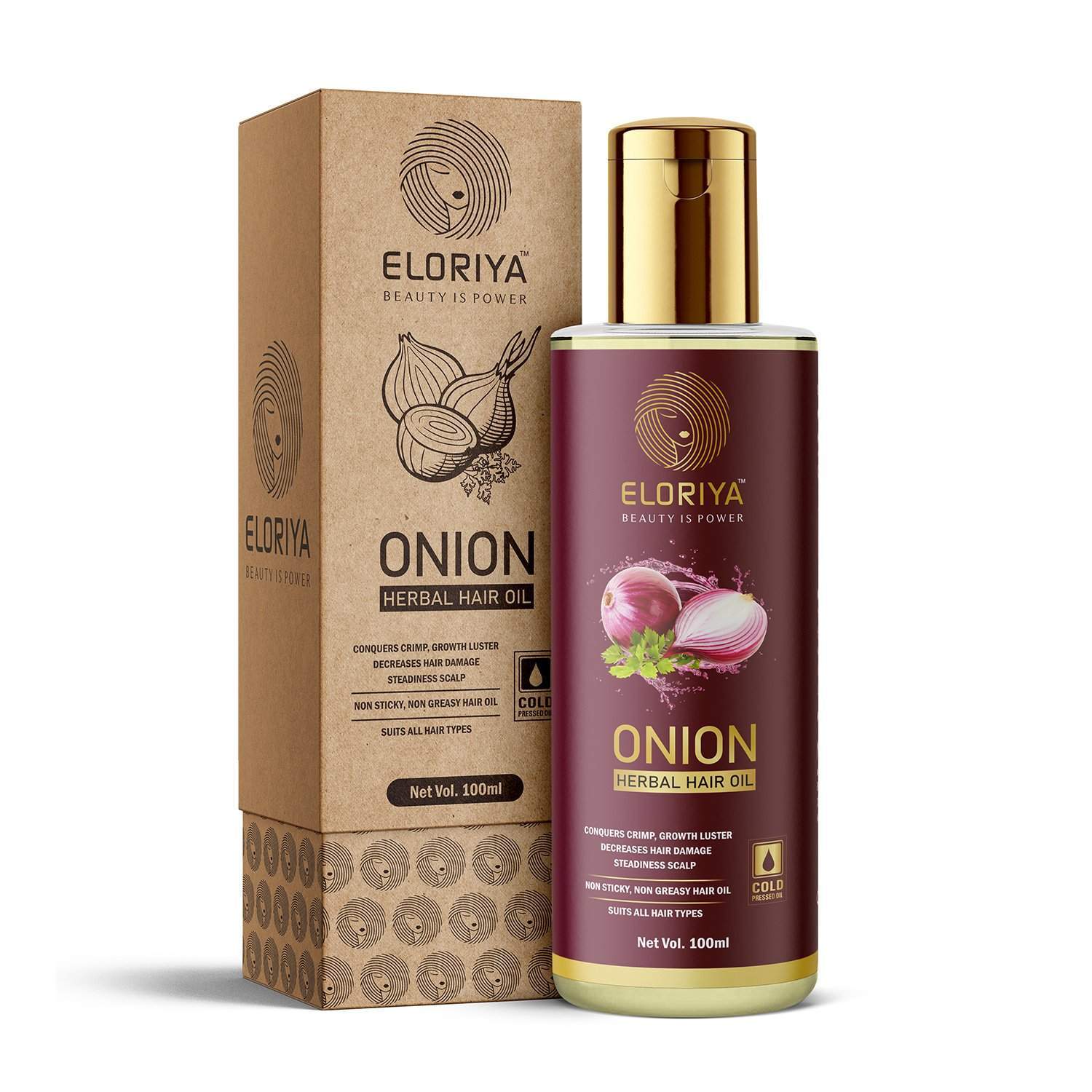 ELORIYA Onion Seed Herbal Hair Oil - 100 ml ELORIYA