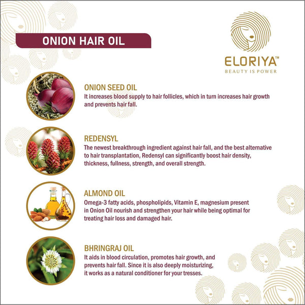 ELORIYA Onion Seed Herbal Hair Oil - 100 ml ELORIYA