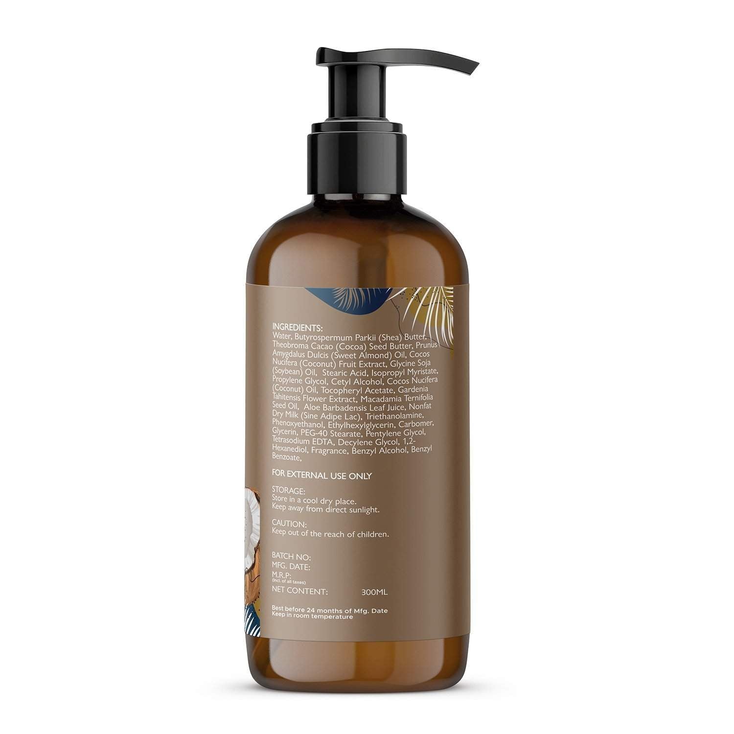 Eloriya Coconut Body Lotion with Deep Moisturizing for Smooth and Pleasant Skin 300 ml ELORIYA