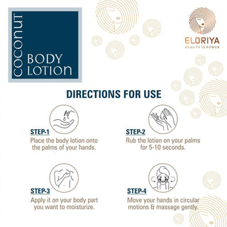 Eloriya Coconut Body Lotion with Deep Moisturizing for Smooth and Pleasant Skin 300 ml ELORIYA