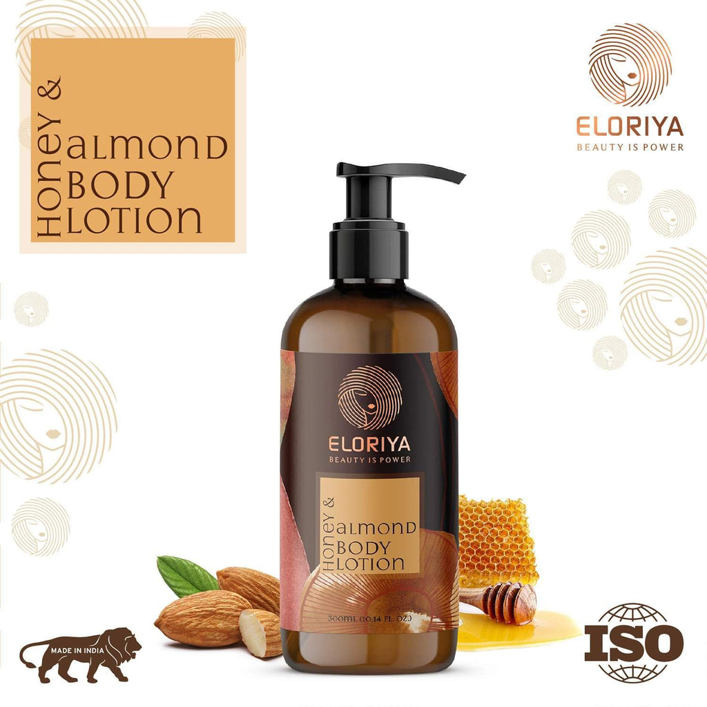 Eloriya Honey and Almond Body Lotion with Deep Moisturizing for Smooth and Pleasant Skin, 300 ml ELORIYA
