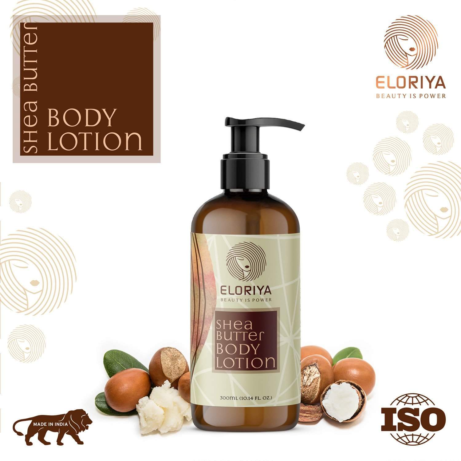 Eloriya Shea Butter Body Lotion with Deep Moisturizing for Smooth and Pleasant Skin 300 ml ELORIYA