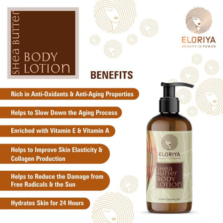 Eloriya Shea Butter Body Lotion with Deep Moisturizing for Smooth and Pleasant Skin 300 ml ELORIYA