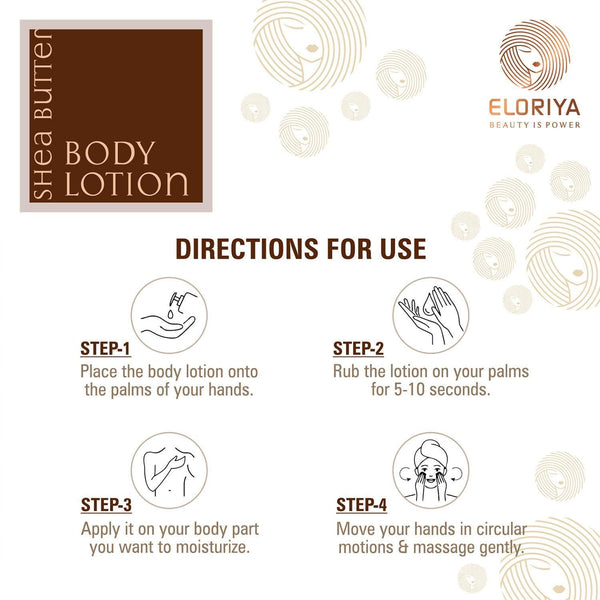 Eloriya Shea Butter Body Lotion with Deep Moisturizing for Smooth and Pleasant Skin 300 ml ELORIYA