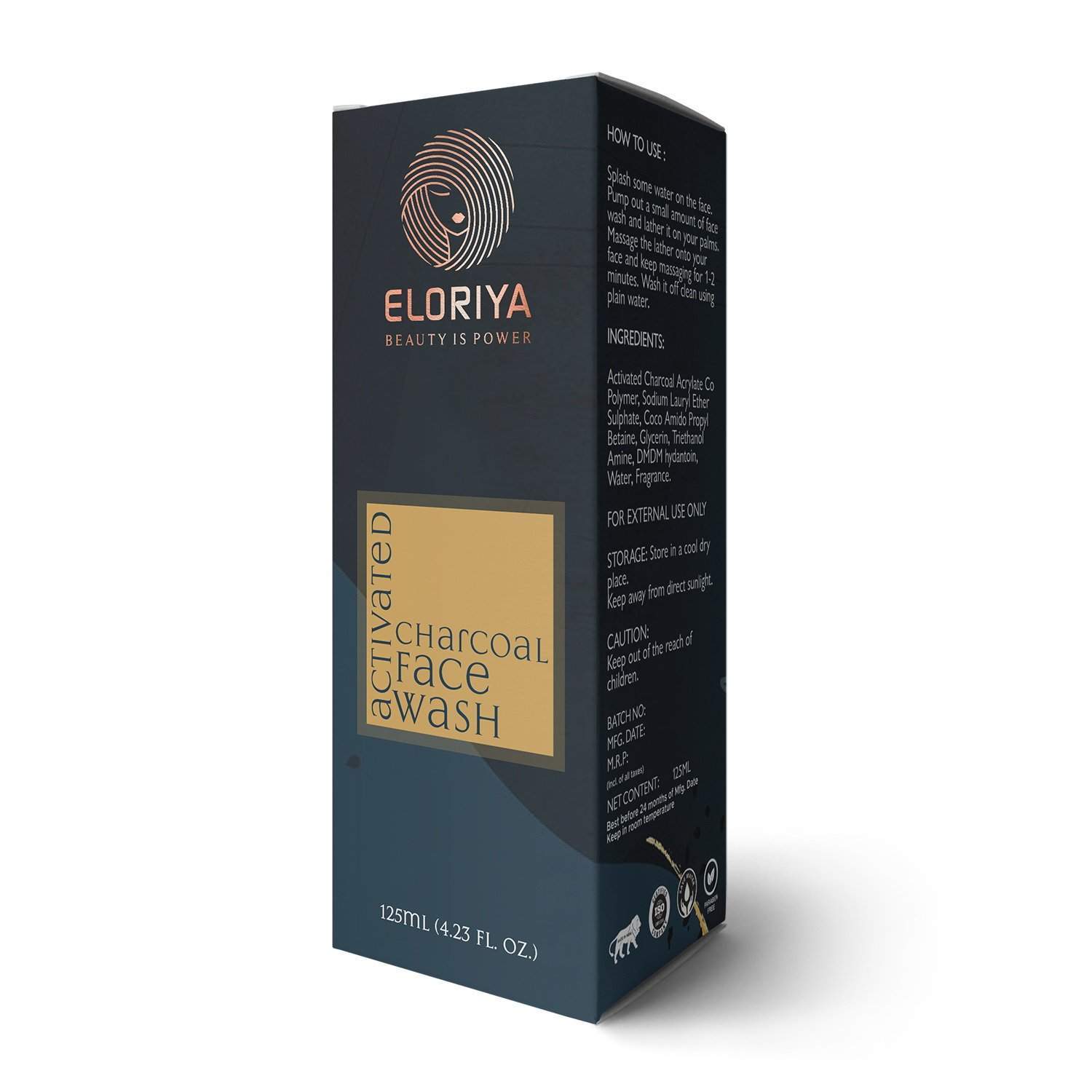ELORIYA Activated Charcoal Foaming Facewash 125 ml ELORIYA