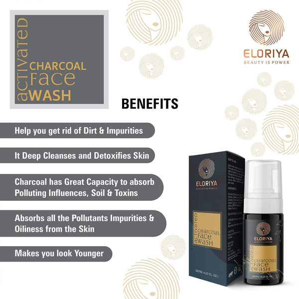 ELORIYA Activated Charcoal Foaming Facewash 125 ml ELORIYA
