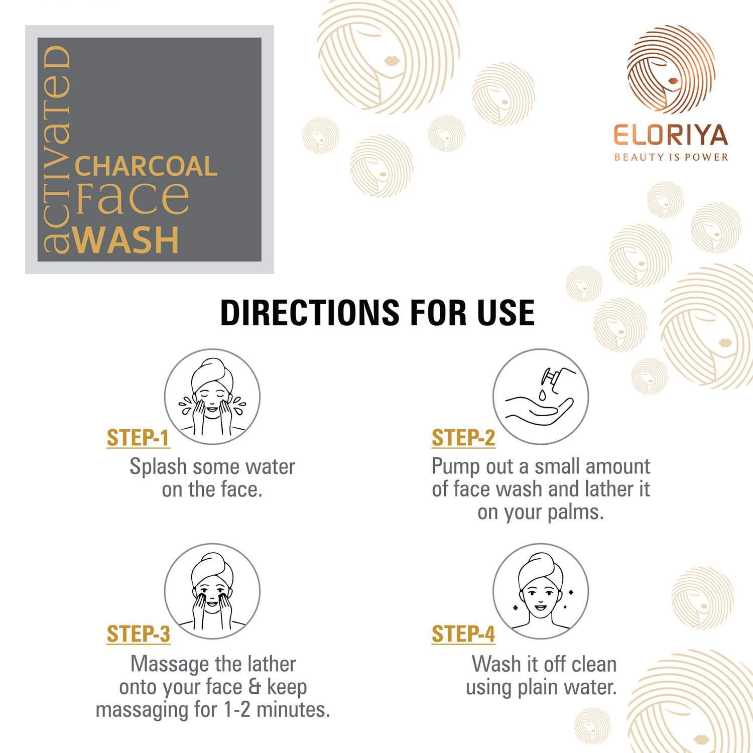 ELORIYA Activated Charcoal Foaming Facewash 125 ml ELORIYA