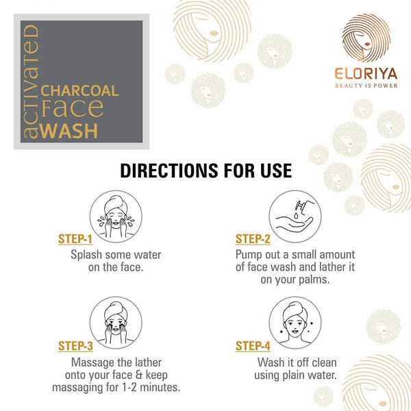 ELORIYA Activated Charcoal Foaming Facewash 125 ml ELORIYA