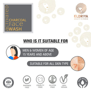 ELORIYA Activated Charcoal Foaming Facewash 125 ml ELORIYA
