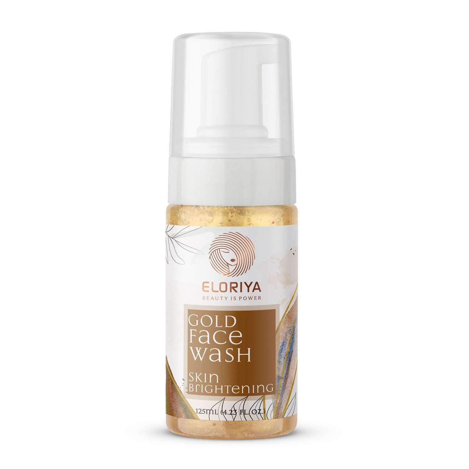 ELORIYA Gold Foaming Facewash for Deep Cleansing, Anti-Ageing, Skin Brightening and Whitening Face Cleanser for Men and Women, 125 ml ELORIYA