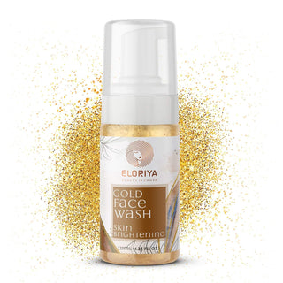 ELORIYA Gold Foaming Facewash for Deep Cleansing, Anti-Ageing, Skin Brightening and Whitening Face Cleanser for Men and Women, 125 ml ELORIYA