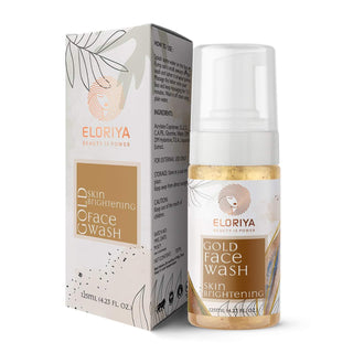 ELORIYA Gold Foaming Facewash for Deep Cleansing, Anti-Ageing, Skin Brightening and Whitening Face Cleanser for Men and Women, 125 ml ELORIYA