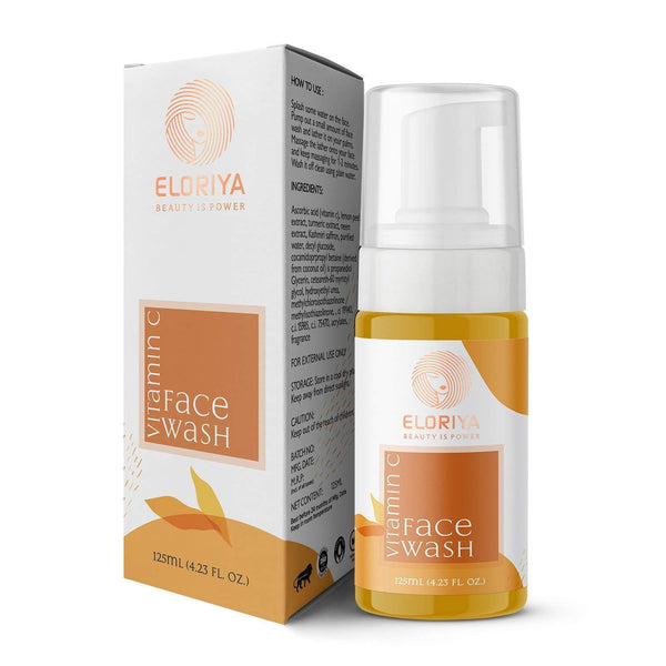 ELORIYA Vitamin C Foaming Face Wash,125 ml - For Skin Purification and Cleansing ELORIYA