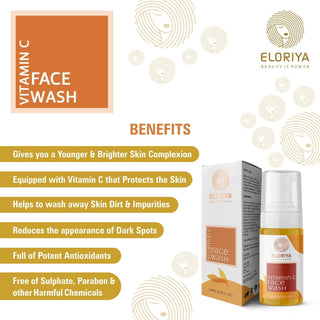 ELORIYA Vitamin C Foaming Face Wash,125 ml - For Skin Purification and Cleansing ELORIYA