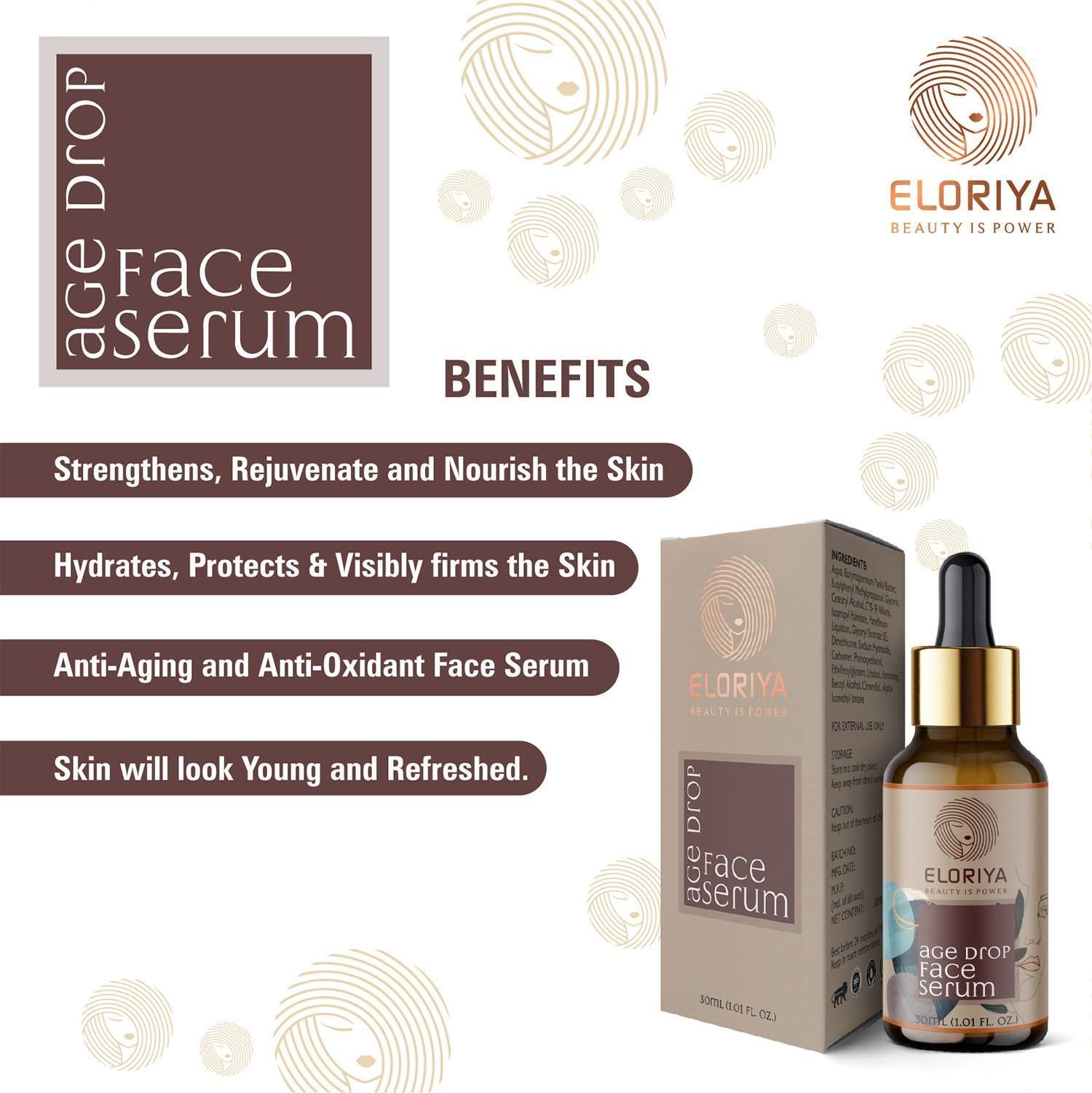 ELORIYA Age Drop Anti-Aging Face Serum, 30 ml ELORIYA