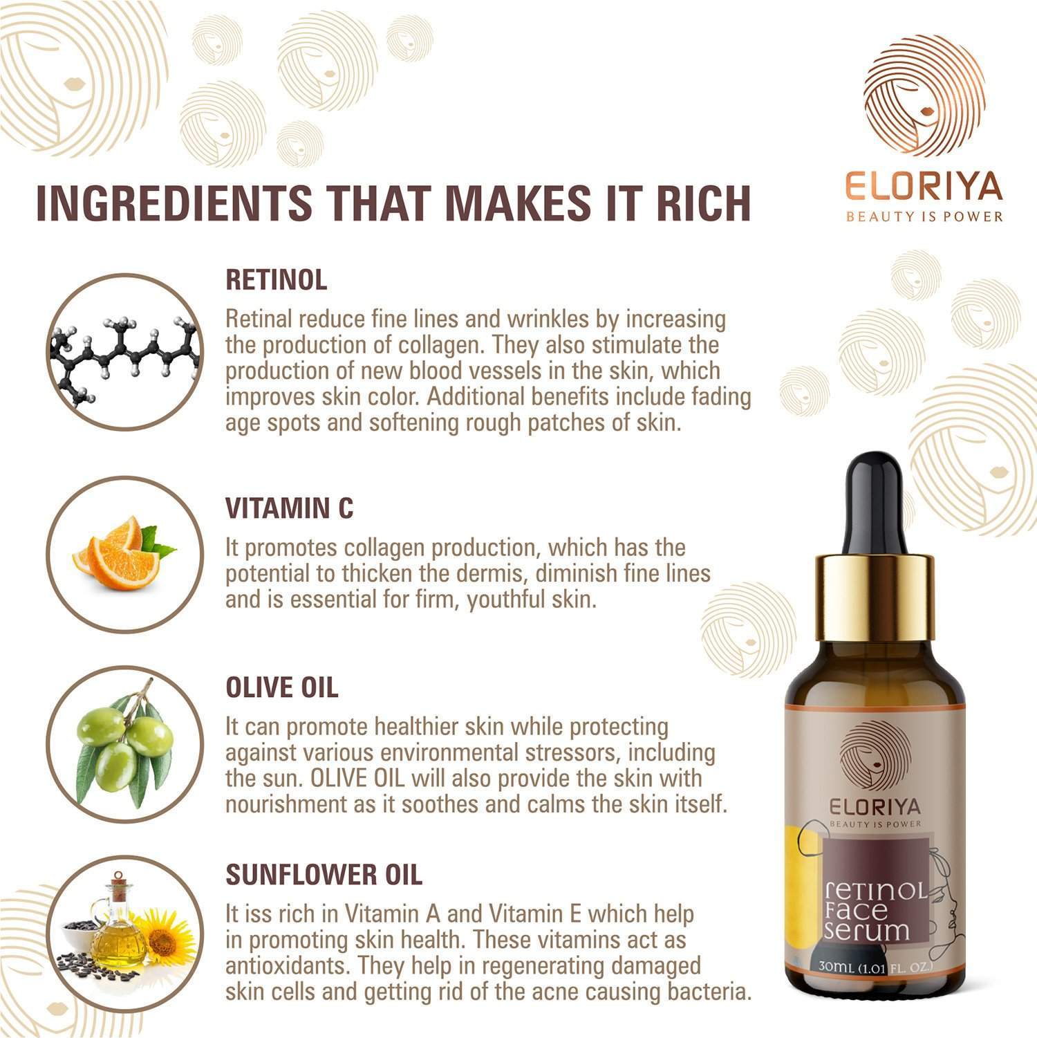 ELORIYA Retinol Face Serum 30 ml ELORIYA