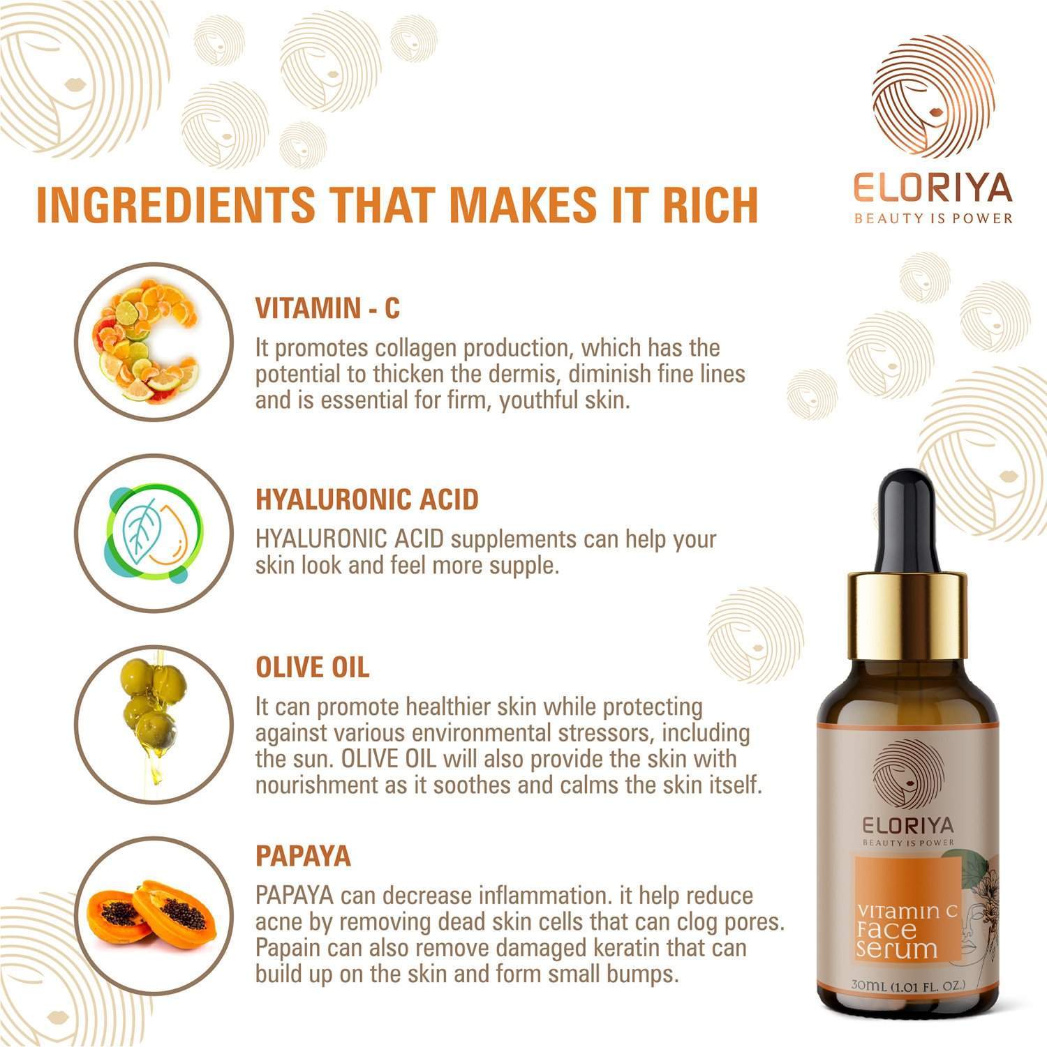 ELORIYA Vitamin C Face Serum, 30 ml ELORIYA