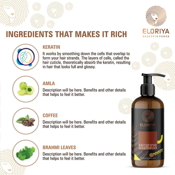 ELORIYA Keratin Hair Shampoo 300 ml ELORIYA