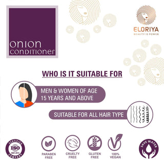 ELORIYA Onion Conditioner for Hair Growth and Hair Fall Control with Onion Oil for Men and Women, 300 ml ELORIYA