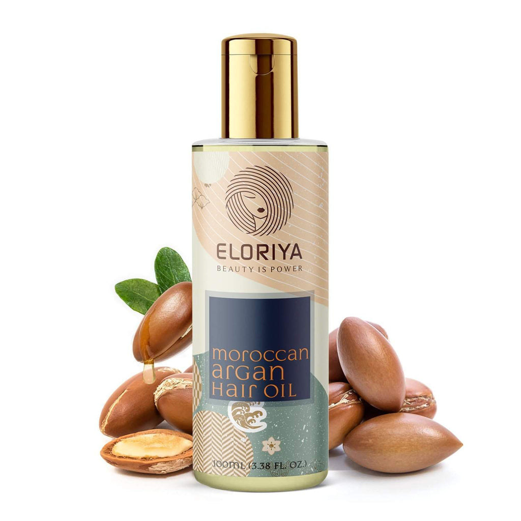 ELORIYA Moroccan Argan Hair Oil for Restores Shining and Strengthening of Hair for Men and Women, 100 Ml ELORIYA