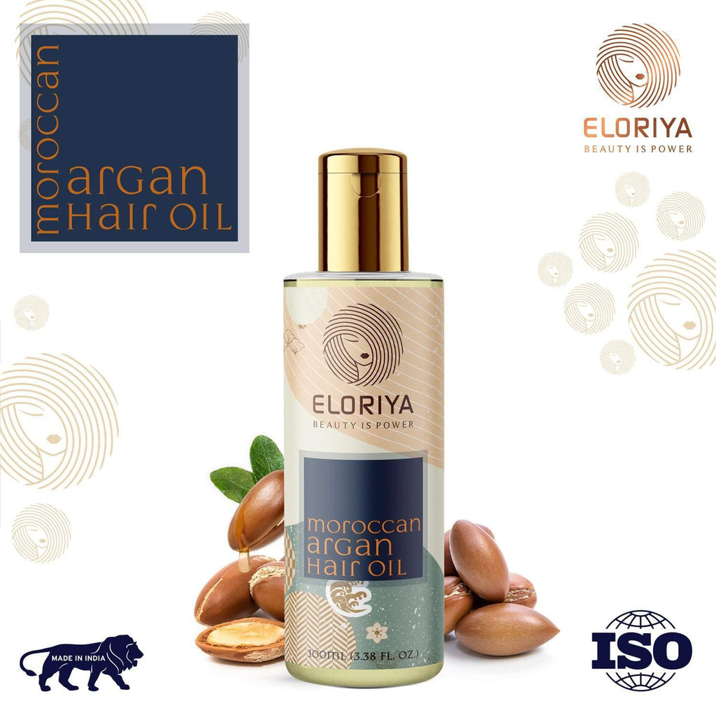 ELORIYA Moroccan Argan Hair Oil for Restores Shining and Strengthening of Hair for Men and Women, 100 Ml ELORIYA