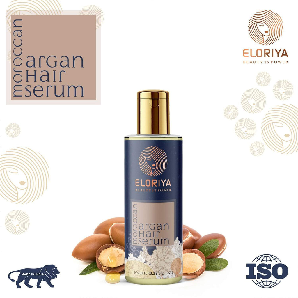 ELORIYA Moroccan Argan Hair Serum for Strong and Frizz-Free Hair, for Men and Women, 100 Ml ELORIYA