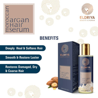 ELORIYA Moroccan Argan Hair Serum for Strong and Frizz-Free Hair, for Men and Women, 100 Ml ELORIYA