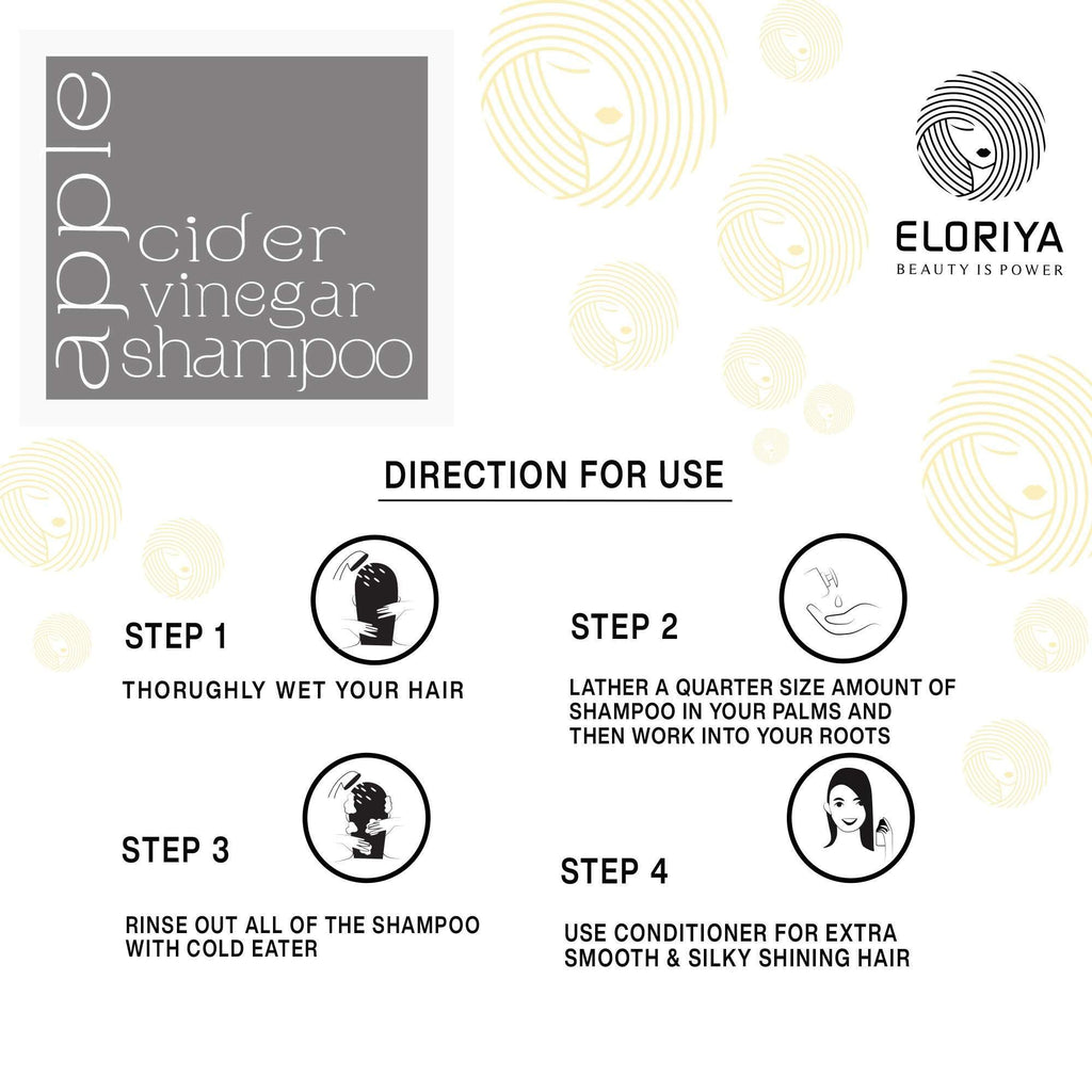 ELORIYA Apple Cider Vinegar Shampoo, 300ml ELORIYA